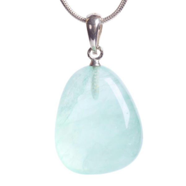 Pendant silver - Fluorite green