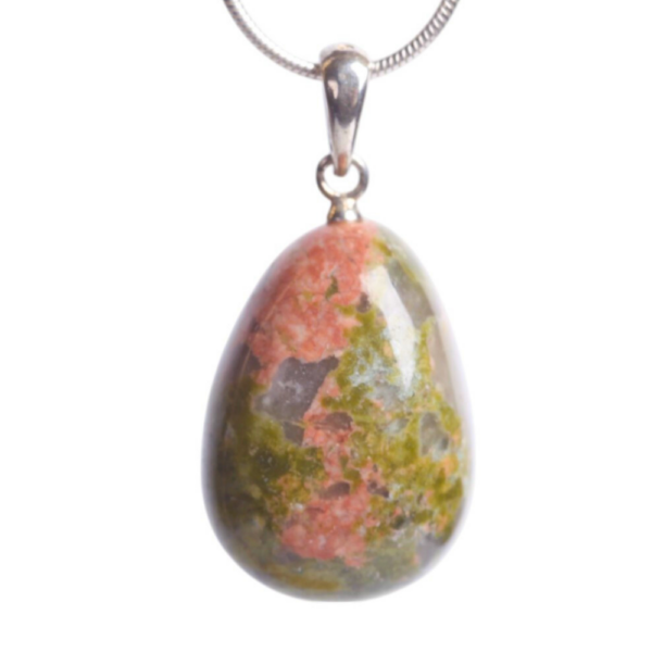 Pendant silver - Unakite
