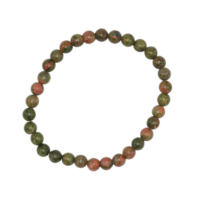 Bracelet 6mm  - Unakite  beadbracelet