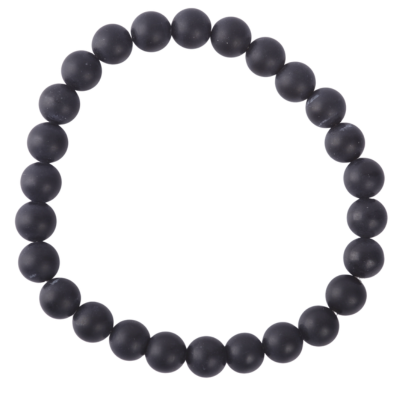 Bracelet 8mm - Black Obsidian Matt (21 cm)