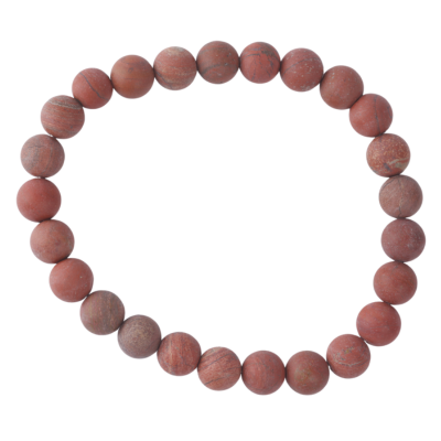 Bracelet 8mm -   Red Jasper Matt (21 cm)