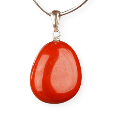 Pendant silver - Jasper red