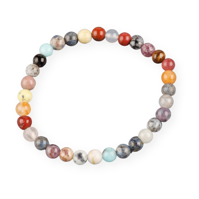 Bracelet 6mm  - Mixed stones  beadbracelet