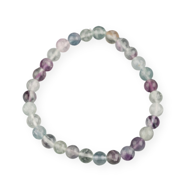 Bracelet 6mm  - Fluorite  beadbracelet