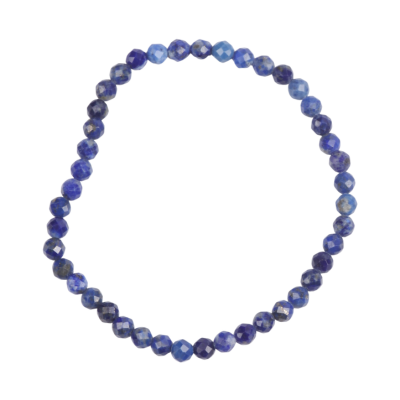 Bracelet - 4mm facet bead Lapis Lazuli AB