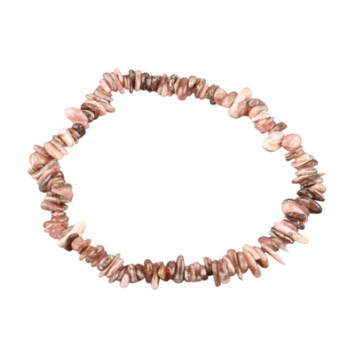 Chip bracelet - Rhodocrosite chip roundel thin bracelet