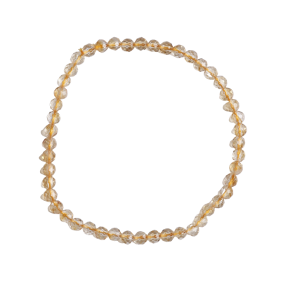 Bracelet - 4mm facet bead Citrine AB