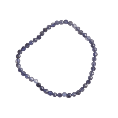 Bracelet - 4mm facet bead Iolite A