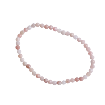Bracelet - 4mm facet bead Pink Opal A