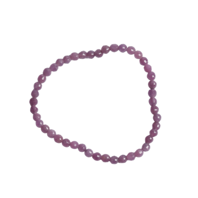 Bracelet - 4mm facet bead Ruby AB