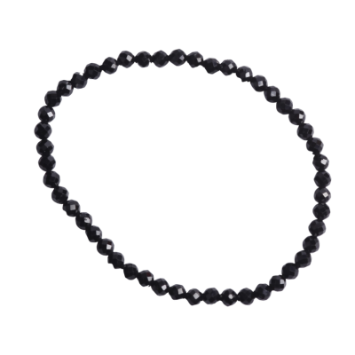 Bracelet - 4mm facet bead Black Tourmaline