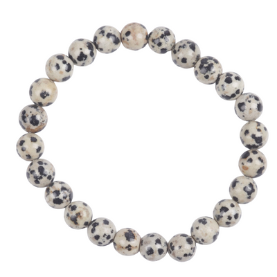 Bracelet 8mm - Jasper Dalmatian
