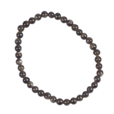 Bracelet - 4mm - 15cm - Gold Obsidian