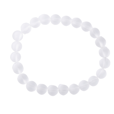 Bracelet 8mm - Rock Crystal Matt (20 cm)