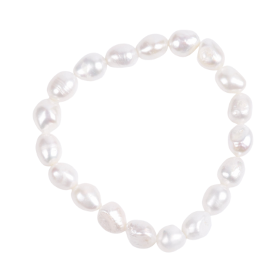 Freshwater pearl rice white - Bracelets 9x10mm