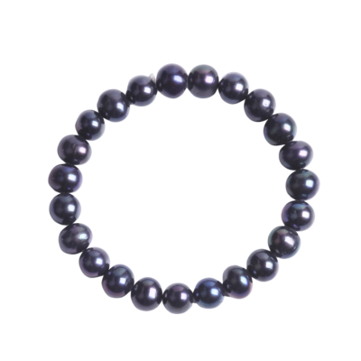 Freshwater pearl round black - Bracelets