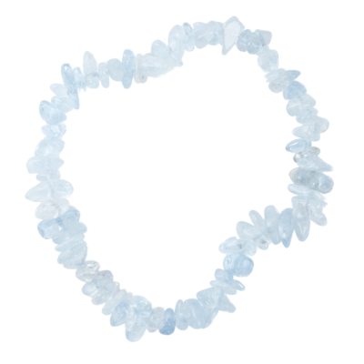 Chip bracelet - Aquamarine thin