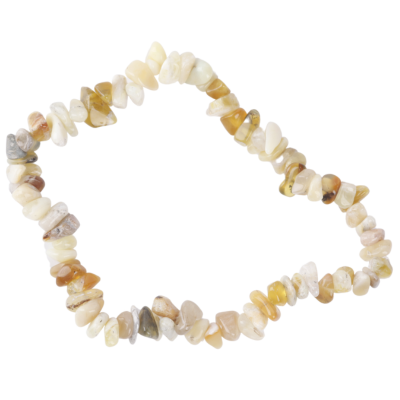 Chip bracelet - Yellow Opal thin