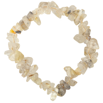 Chip bracelet - Rutilated quartz