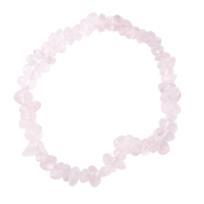 Chip bracelet - Rosequartz clear