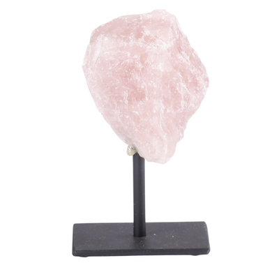 Rosequarts on metal stand - Image 5