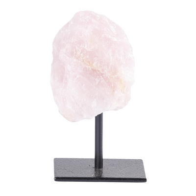 Rosequarts on metal stand - Image 4