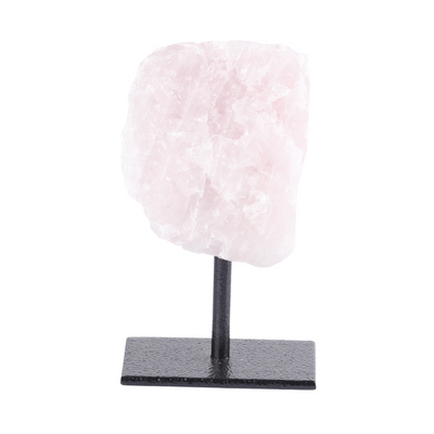 Rosequarts on metal stand - Image 3