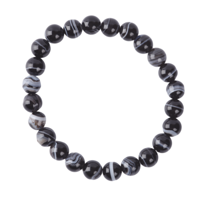 Bracelet 8mm - Agate stripy