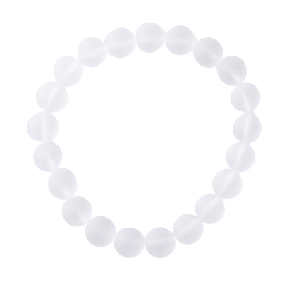 Bracelet 10mm - Rockcrystal matt (21cm)