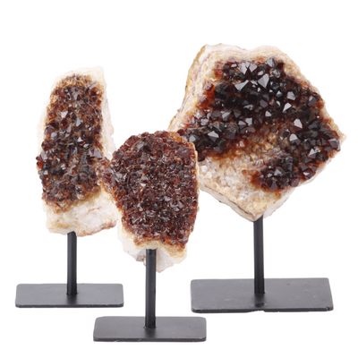Citrine cluster on stand