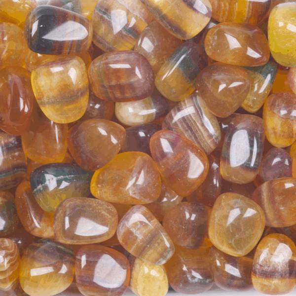 Tumble - Fluorite Yellow/Purple stripe