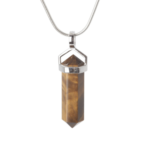 Pendant - Double point - 22mm Tiger's eye