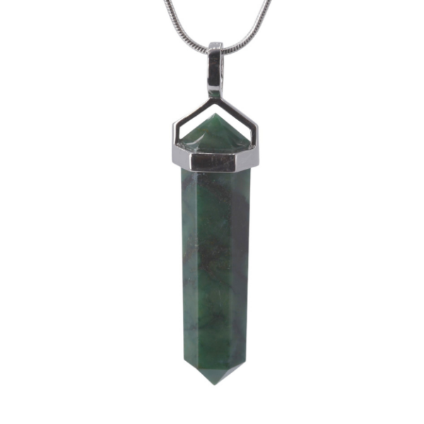 Pendant - Double point - 35mm African Stone