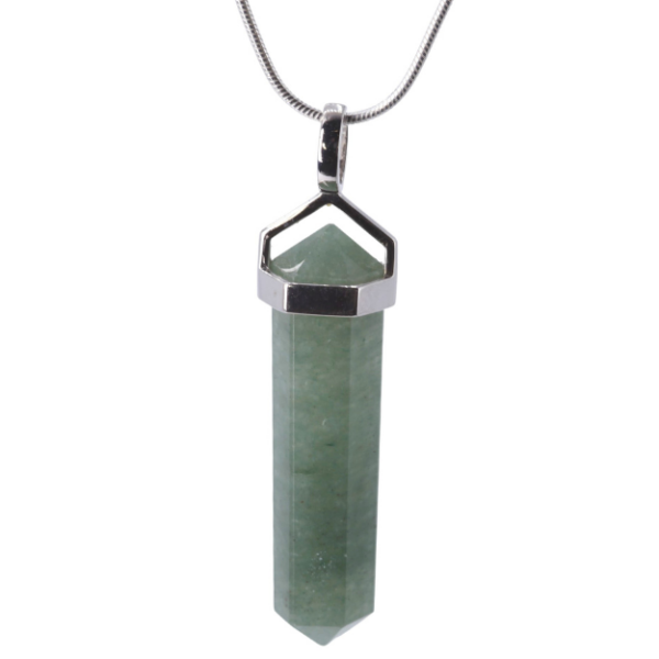 Pendant - Double point - 35mm Aventurine
