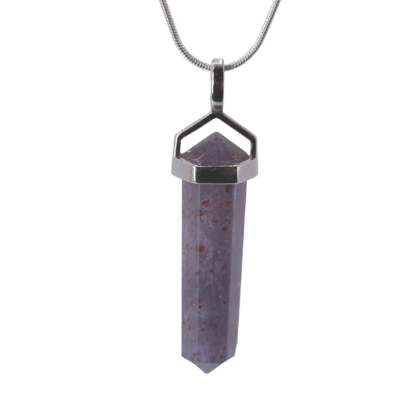Pendant - Double point - 35mm Iolite