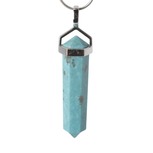 Pendant - Double point - 35mm Turquoise