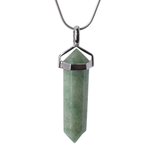 Pendant - Double point - 35mm Russian Stone