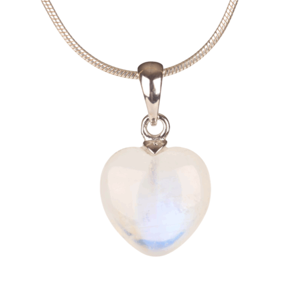 Pendant - Heart 12mm - Moonstone Rainbow