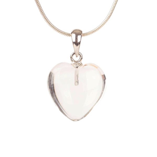 Pendant - Heart 15mm - Rockcrystal
