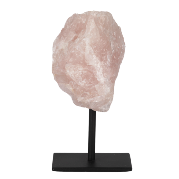 Rosequarts on metal stand #1