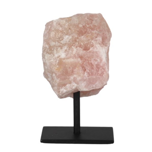 Rosequarts on metal stand #2