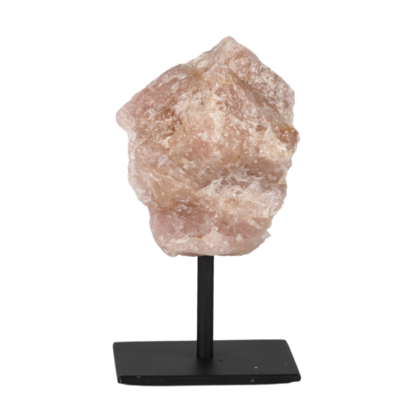 Rosequarts on metal stand #3