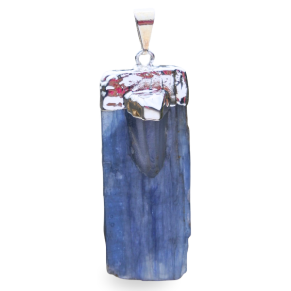 Silver plated pendant - Kyanite and Rockcrystal