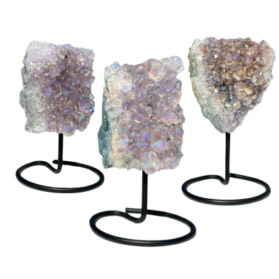 On stand - Amethyst peary coated MINI