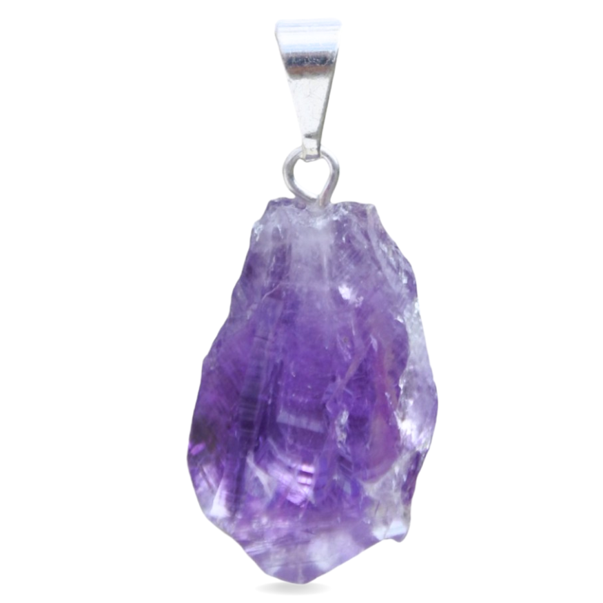 Silver plated pendant - Amethyst