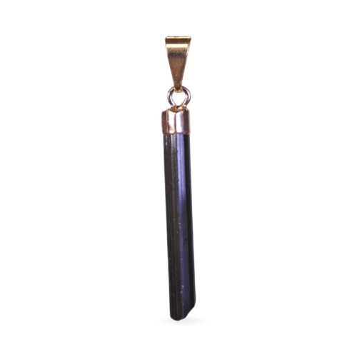 Gold plated pendant - Black Tourmaline