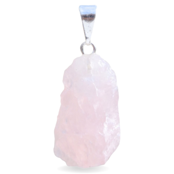 Silver plated pendant - Rose Quartz