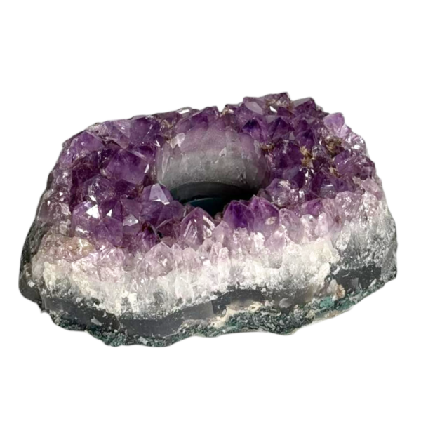 Candle holder - Amethyst cluster #3