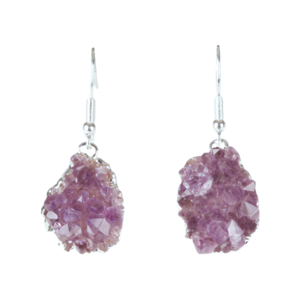 Earrings - Silverplated - Amethyst
