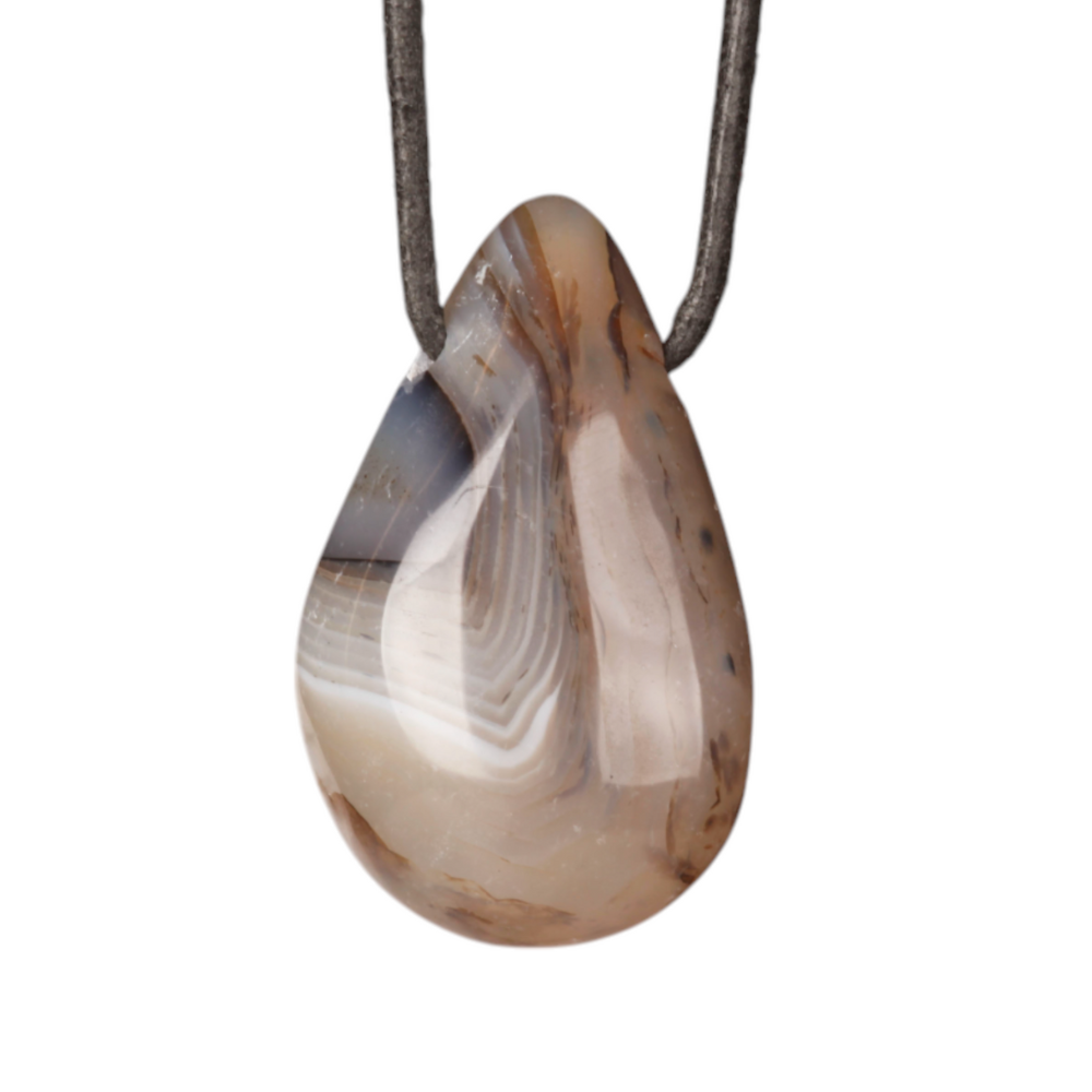 Pendant - drop shape - Dendritic Agate - Image 3